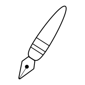 Pen vector design with lines suitable for coloring