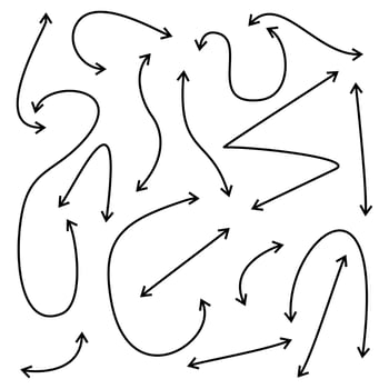 Arrow vector design of various shapes and lengths