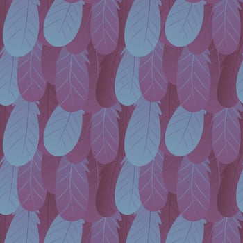 Vector pattern with blue-violet feathers