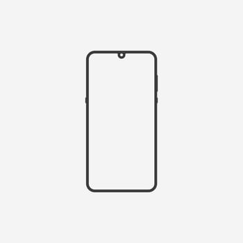 phone screen mockup icon vector isolated. telephone, smartphone, mobile symbol sign