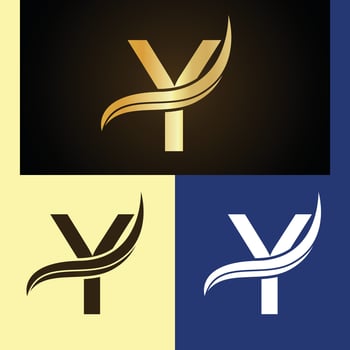 Luxury logo design with monogram letter Y vector