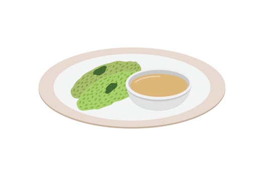 Surabi or Serabi indonesian pancake vector design.