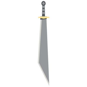Dragon Slayer Sword Machete Two Handed One Side Sharp Classic Weapon png