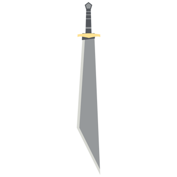 Dragon Slayer Sword Machete Two Handed One Side Sharp Classic Weapon png