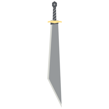 Dragon Slayer Sword Machete Two Handed One Side Sharp Classic Weapon png
