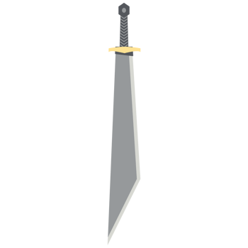 Dragon Slayer Sword Machete Two Handed One Side Sharp Classic Weapon png
