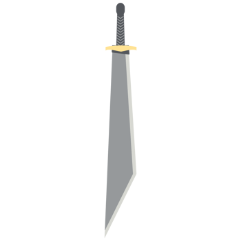 Dragon Slayer Sword Machete Two Handed One Side Sharp Classic Weapon png