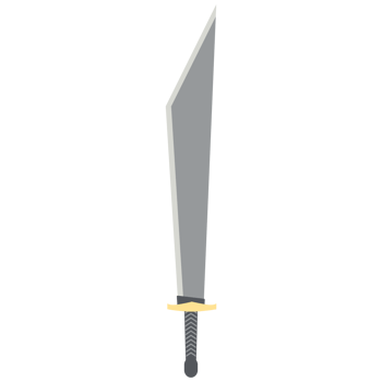Dragon Slayer Sword Machete Two Handed One Side Sharp Classic Weapon png