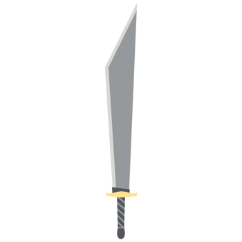 Dragon Slayer Sword Machete Two Handed One Side Sharp Classic Weapon png