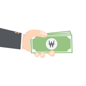 bussinesman hand holding money for saving png