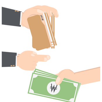 hand holding bank saving book and money collection png