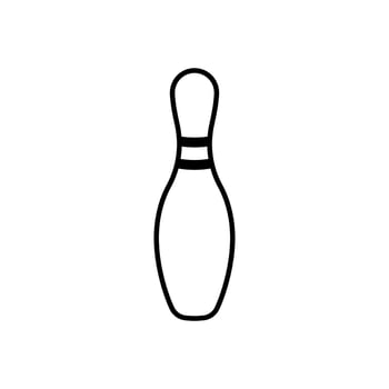 Bowling game. Bowling ball and pin icon. Vector icon.