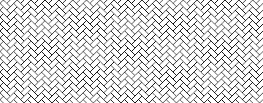 Black line vintage herringbone parquet seamless pattern vector