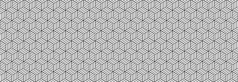 striped cubes seamless pattern.hexagonal seamless pattern vector