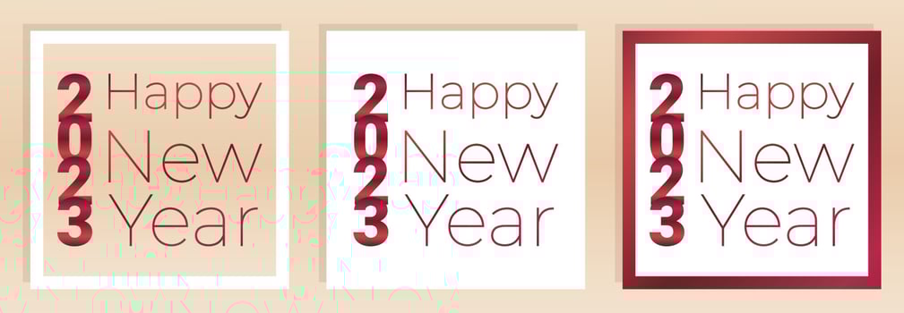 Template set  2023 calendar cover concept Viva Magenta color trend 2023. vector