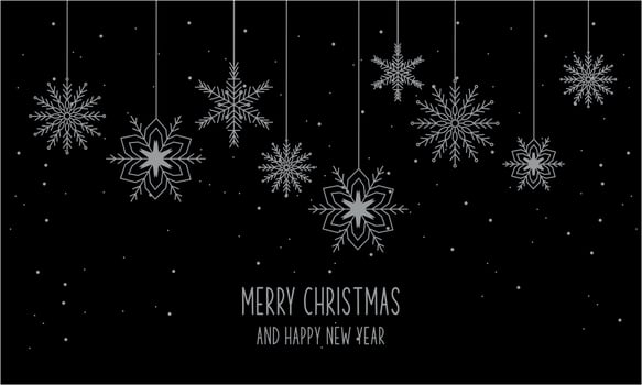 Christmas snowflakes elements ornaments background vector