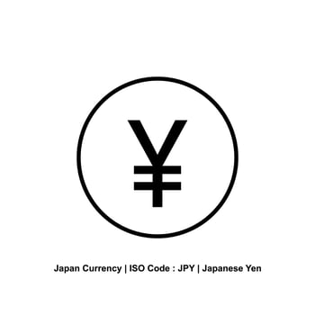 Japan Money Currency, Yen Icon Symbol, JPY Sign. Vector Illustration