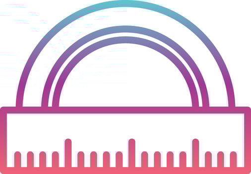 Protractor Vector Icon