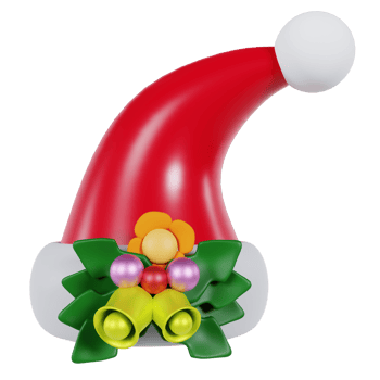 Christmas Santa Hat 3D Illustration png
