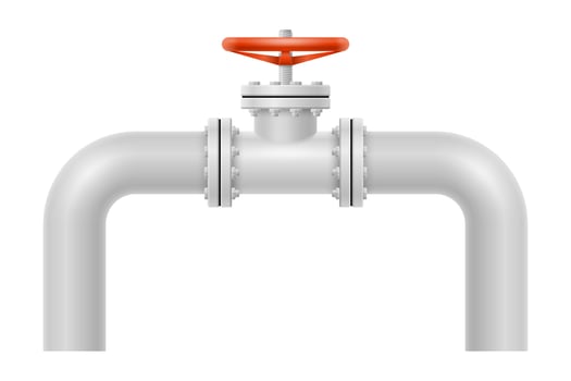 metal pipes for plumbing vector illustration isolated on white background