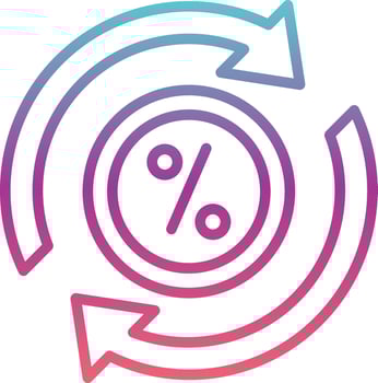 Exchange Rate Vector  Icon