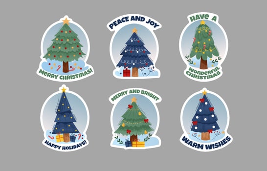 Flat Christmas Tree vector