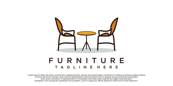 Creative logo design interior,furniture,with concept unique  Premium Vector
