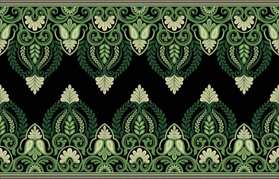 Seamless vector pattern with classic vintage ornament. Floral design for printing on textiles or wallpaper.