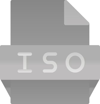 Iso File Format Icon vector