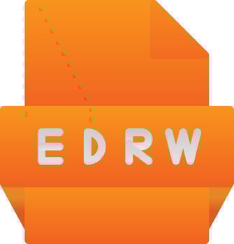 Edrw File Format Icon vector