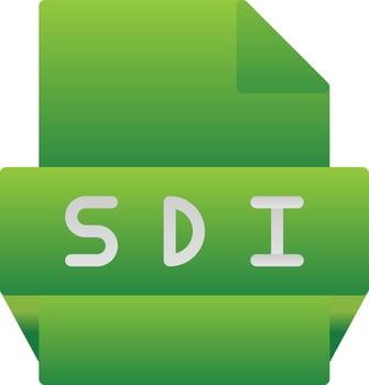 Sdi File Format Icon vector