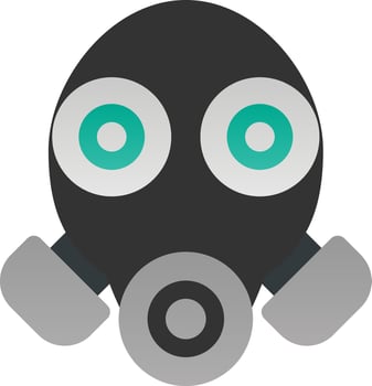 Gas Mask Glyph Icon vector