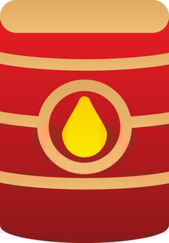 Oil Barrell Glyph Icon vector