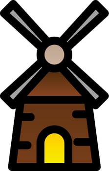 Windmills Glyph Icon vector