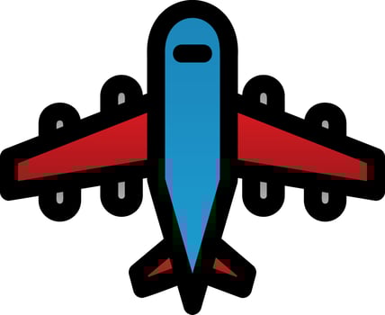 Airplane Glyph Icon vector
