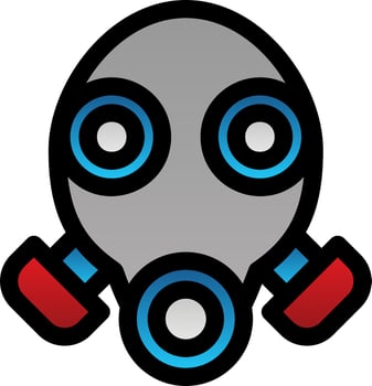 Gas Mask Glyph Icon vector