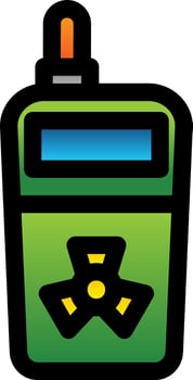 Radiation Detector Glyph Icon vector