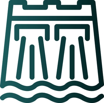 Dam Glyph Icon vector