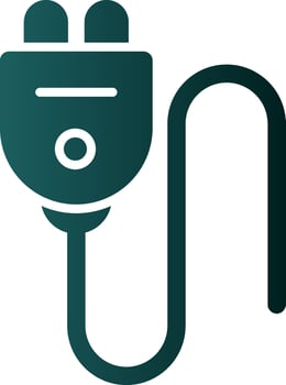 Plug Glyph Icon vector
