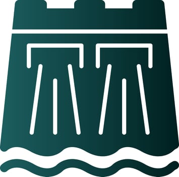 Dam Glyph Icon vector