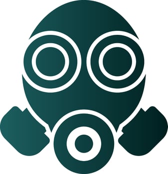 Gas Mask Glyph Icon vector