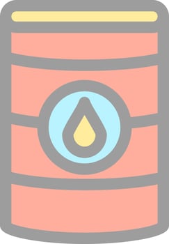 Oil Barrell Glyph Icon vector