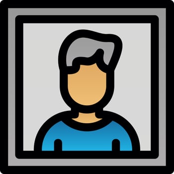 Passport Photo Flat Icon vector