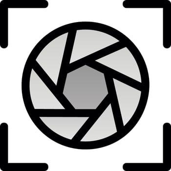 Camera Frame Flat Icon vector