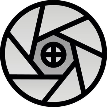 Diaphragm Flat Icon vector