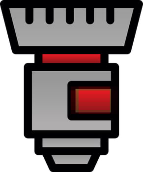 Camera Lens Flat Icon vector