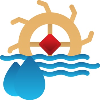 Water Mill Flat Icon vector