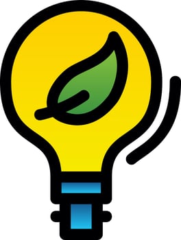 Eco Bulb Flat Icon vector