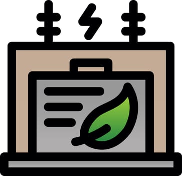 Eco Transformer Flat Icon vector