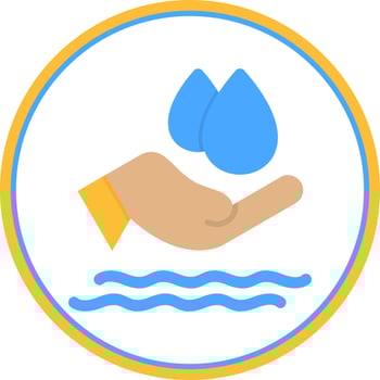 Save Water Flat Icon vector